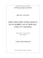 Phân tích chất lượng dịch vụ tại xí nghiệp cao su bình lợi công ty casumina  