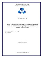 Bước đầu nghiên cứu áp dụng mô hình mobilev kiểm kê khí thải do hoạt động giao thông tại thành phố cần thơ  