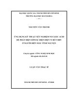Ứng dụng kỹ thuật xét nghiệm nucleic acid để phát hiện sớm sự hiện diện virus hbv ở người hiến máu tình nguyện  