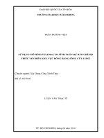 Sử dụng mô hình telemac 2d tính toán dự báo chế độ triều ven biển khu vực đồng bằng sông cửu long  