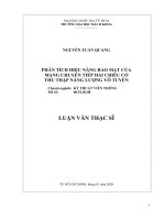 Phân tích hiệu năng bảo mật của mạng chuyển tiếp hai chiều có thu thập năng lượng vô tuyến  