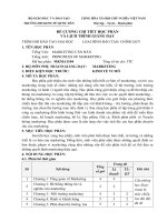 Đề cương học phần “Marketing căn bản” -Học kỳ 2, năm học 2019-2020