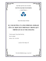 Sự ảnh hưởng của polyphenol oxidase lên các hợp chất phenolic trong các quy trình sản xuất trà oolong  