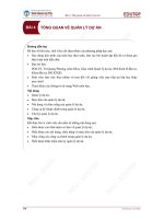 Bài giảng Quản lý dự án - Bài 4: Tổng quan về dự án đầu tư và công tác lập dự án đầu tư