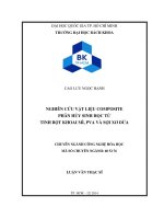 Nghiên cứu vật liệu composite phân hủy sinh học từ tinh bột khoai mì, pva và sợi xơ dừa  