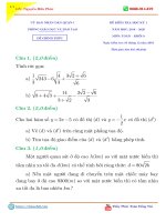 Đề thi học kì 1 Toán 9 quận 1 năm 2019 có lời giải