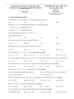 Giữa kì 1 toán 10 nguyễn tất thành 2021 