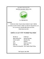 (Khóa luận tốt nghiệp) Đánh giá thực trạng hoạt động và quy trình kỹ thuật chăn nuôi gà thịt tại trang trại Hùng Lan, xã Cao Ngạn, thành phố Thái Nguyên, tỉnh Thái Nguyên