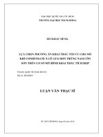 Lựa chọn phương án khai thác tối ưu cho mỏ khí condensate x lô 12 