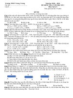 Đề thi học kì 1 môn Vật lí 9 năm 2020-2021 - Trường THCS Trưng Vương