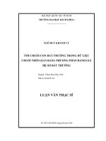 Tìm chuỗi con bất thường trong dữ liệu chuỗi thời gian bằng phương pháp đánh giá hệ số bất thường  