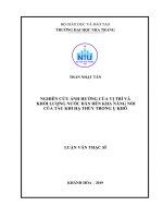 Nghiên cứu ảnh hưởng của vị trí và khối lượng nước dằn đến khả năng nổi của tàu khi hạ thủy trong ụ khô  