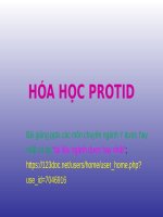 HÓA học PROTID ppt _ HÓA SINH
