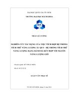 Nghiên cứu tác dụng của việc tích hợp hệ thống tích trữ năng lượng ắc quy   hệ thống tích trữ năng lượng dạng bánh đà kết hợp với nguồn năng lượng gió  