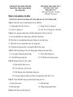 Đề thi học kì 1 môn Địa lí 7 năm 2020-2021 có đáp án - Trường THCS Kim Đính