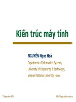 Slide Kiến Trúc máy tính - Giới thiệu môn học - Nguyễn Ngọc Hóa - UET - Tài liệu VNU