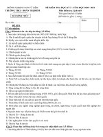 Đề thi học kì 1 môn Lịch sử 8 năm 2020-2021 - Trường THCS Đoàn Thị Điểm