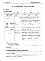 Đề Cương Ôn Tập Học Kỳ 2 Môn Hóa Lớp 10