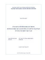 Ứng dụng mô hình xbeach trong đánh giá hiệu quả giảm sóng của rừng ngập mặn ở vùng ven biển việt nam  