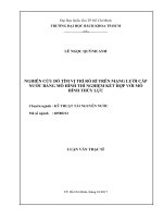 Nghiên cứu dò tìm vị trí rò rỉ trên mạng lưới cấp nước bằng mô hình thí nghiệm kết hợp với mô hình thủy lực  