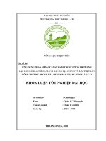 (Khóa luận tốt nghiệp) ứng dụng phần mềm gcadas và microstation v8i thành lập bản đồ địa chính, mảnh bản đồ địa chính tờ 245 tỷ lệ 1 1000 tại thị trấn nông trường phong hải, huyện bảo thắng, tỉnh lào cai