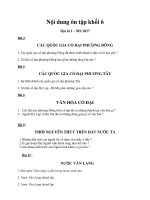 Nội dung ôn tập kiểm tra Lịch sử HKI NĂM HỌC 2017-2018.