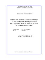 Nghiên cứu tính toán thiết kế, chế tạo và thử nghiệm mô hình động cơ gió phát điện trục đứng sử dụng lò xo xoắn để tích trữ năng lượng  