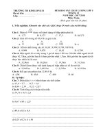 Đề kiểm tra môn Toán lớp 5 tháng 11 năm học 2017-2018