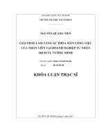 Giải pháp làm tăng sự thỏa mãn công việc của nhân viên tại doanh nghiệp tư nhân dịch vụ tường minh  
