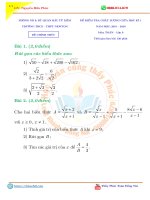 Đề thi giữa kì 1 lớp 9 môn Toán năm 2019 – 2020 THCS – THPT Newton