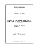 NGHIÊN cứu TỔNG hợp vật LIỆU fesio2 và fesio2 ỨNG DỤNG TRONG xử lý ION KIM LOẠI NẶNG CRÔM 