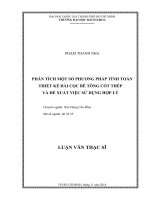 Phân tích một số phương pháp tính toán thiết kế đài cọc bê tông cốt thép và đề xuất việc sử dụng hợp lý  