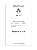 Lập lịch bốc xếp container ở cảng biển  