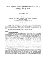 Chiến lược cải cách tư pháp với mục tiêu bảo vệ công lý ở Việt Nam