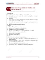 Bài giảng Quản lý dự án - Bài 1: Tổng quan về dự án đầu tư và công tác lập dự án đầu tư