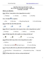 Đề Cương Ôn Tập Môn Tin Học Lớp 7 Học Kỳ 2