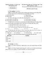 Đề thi học kì 1 môn Lịch sử 8 năm 2020-2021 có đáp án - Phòng GD&ĐT huyện Hải Lăng