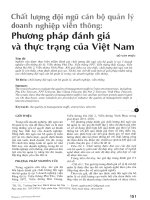 Chất lượng đội ngũ cán bộ quản lý doanh nghiệp viễn thông: Phương pháp đánh giá và thực trạng của Việt Nam