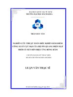 Nghiên cứu thuật toán điều khiển bám điểm công suất cực đại của hệ pin quang điện mặt trời có xét đến hiệu ứng bóng râm  