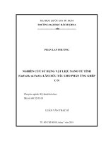 Nghiên cứu sử dụng vật liệu nano từ tính (cufe2o4 và fe2o3) làm xúc tác cho phản ứng ghép c n  