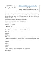 Tải Đề thi thử THPT Quốc gia năm 2021 môn Hóa Trường Chuyên Lào Cai Lần 1 - Đề thi thử tốt nghiệp THPT Quốc gia môn Hóa Có đáp án