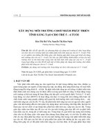 Xây dựng môi trường chơi nhằm phát triển tính sáng tạo cho trẻ 5-6 tuổi