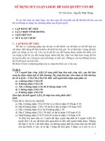 s sử ử d dụ ụn ng g s su uy y l lu uậ ận n l lo og gi ic c đ để ể g gi iả ải i q qu uy yế ết t v vấ ấn n đ đề ề