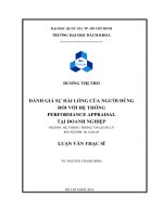 Đánh giá sự hài lòng của người dùng đối với hệ thống performance appraisal tại doanh nghiệp  