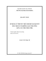 Áp dụng lý thuyết trò chơi để giải quyết mâu thuẫn về không gian thi công giữa các nhà thầu phụ  