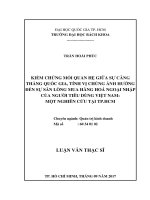 Kiểm chứng mối quan hệ giữa sự căng thẳng quốc gia, tính vị chủng ảnh hưởng đến sự sẵn lòng mua hàng hóa ngoại nhập của người tiêu dùng việt nam  một nghiên cứu tại tp  hcm  