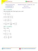 Đề thi Toán lớp 6 học kì 2 năm 2019 quận Ba Đình có đáp án