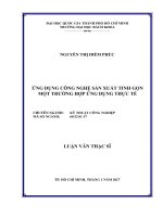 Ứng dụng công nghệ sản xuất tinh gọn, một trường hợp ứng dụng thực tế  