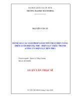 Đánh giá các giải pháp giảm tổn thất điện năng trên lưới điện hạ thế   điện lực châu thành (công ty điện lực bến tre)  