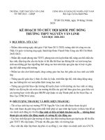 kê họach tổ chức ngoại khóa hội khỏe phù đổng cấp trường 2020 2021